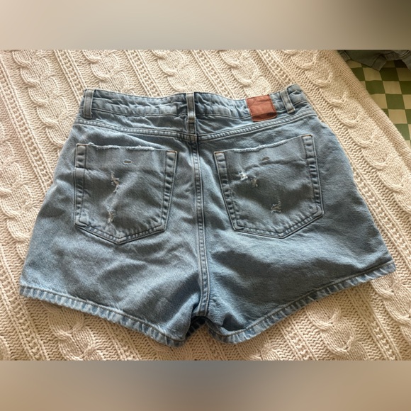 Zara Light Blue Denim Shorts - Picture 4 of 4